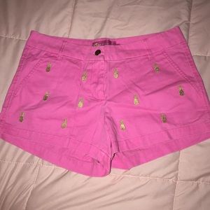 Pink jean shorts